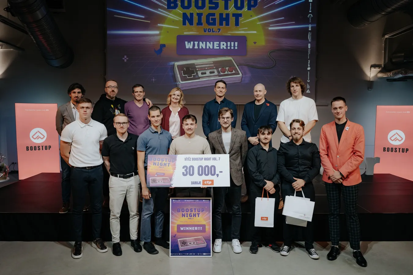 Finalists on stage at BoostUp Night 7